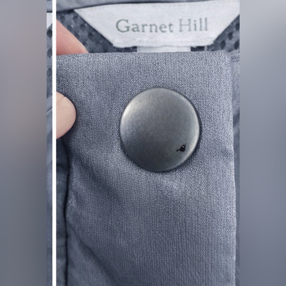 Garnet Hill Gray Lightweight Water Resistant Jacket, sz S - Picture 6 of 8